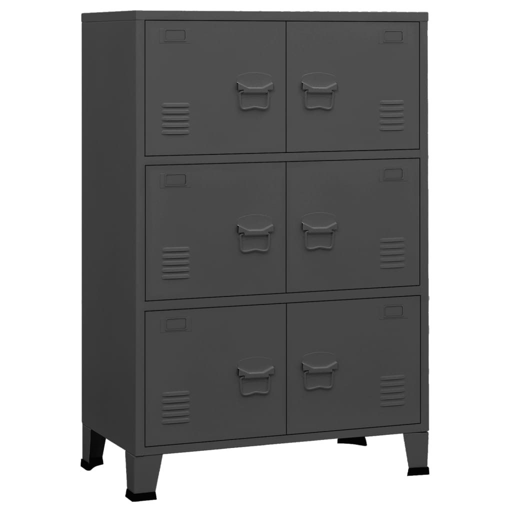 Industrial Storage Chest Anthracite 75x40x115 cm Metal - Organize and Declutter Your Space