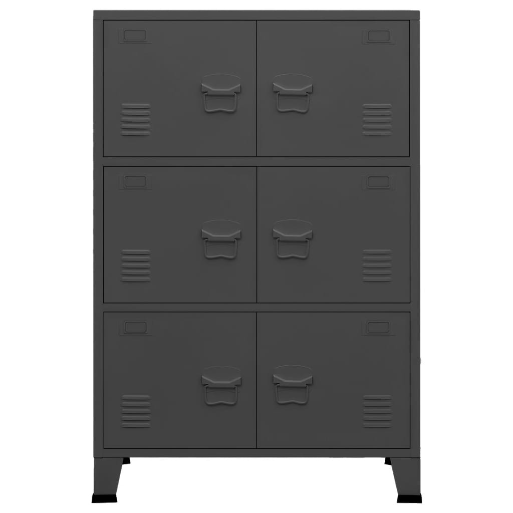 Industrial Storage Chest Anthracite 75x40x115 cm Metal - Organize and Declutter Your Space