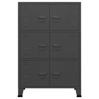 Industrial Storage Chest Anthracite 75x40x115 cm Metal - Organize and Declutter Your Space