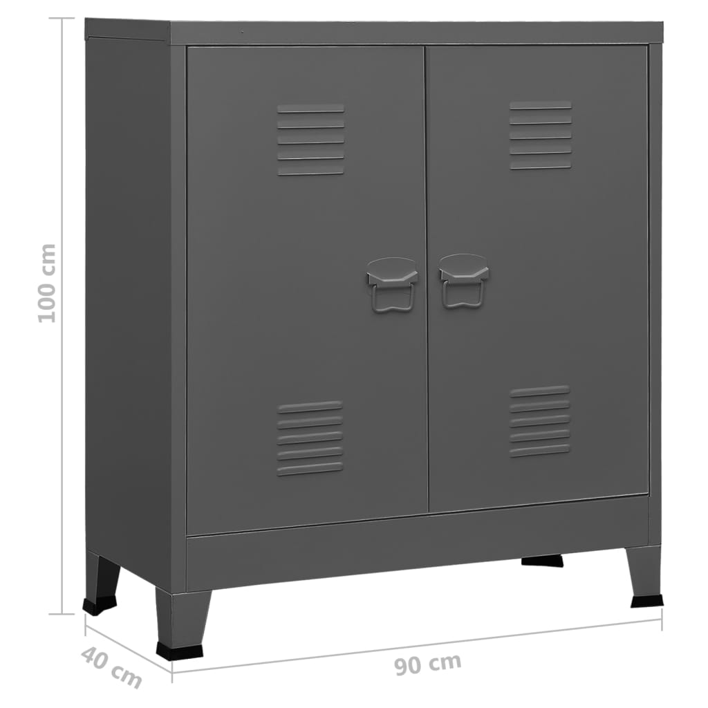 Industrial Storage Chest Anthracite Steel - Durable and Stylish Storage Solution