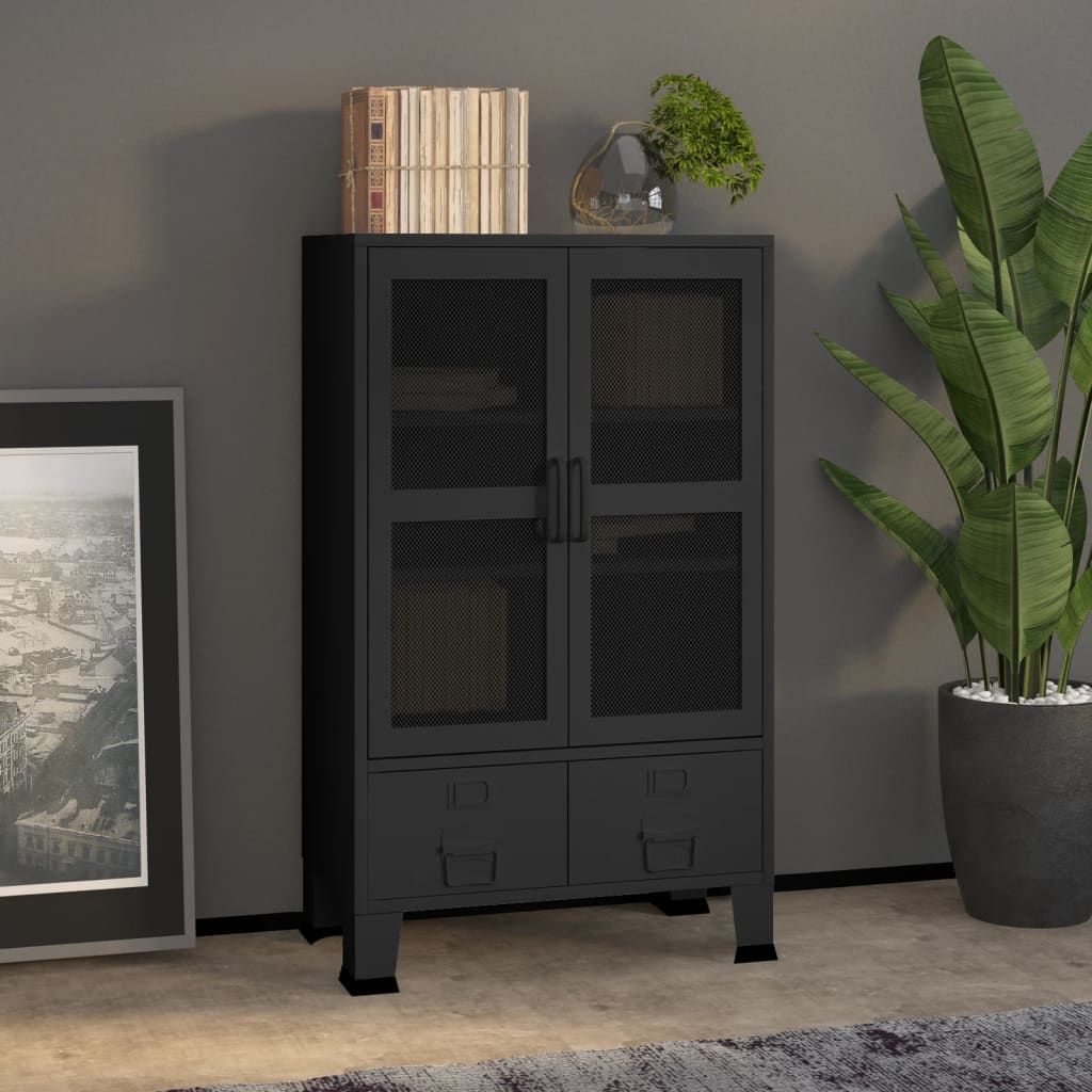 Industrial Storage Chest | Black Metal | Organize Your Space