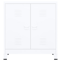 Industrial Storage Chest White Steel - Durable and Stylish Storage Solution