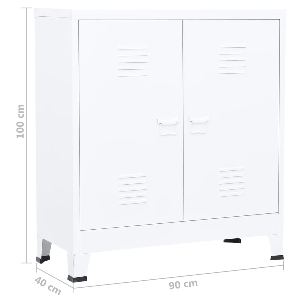 Industrial Storage Chest White Steel - Durable and Stylish Storage Solution