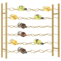 Wine Rack for 36 Bottles - Gold Metal | Modern Design, Ample Storage Space