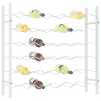 Wine Rack for 36 Bottles - White Metal, Modern Design, High-Quality