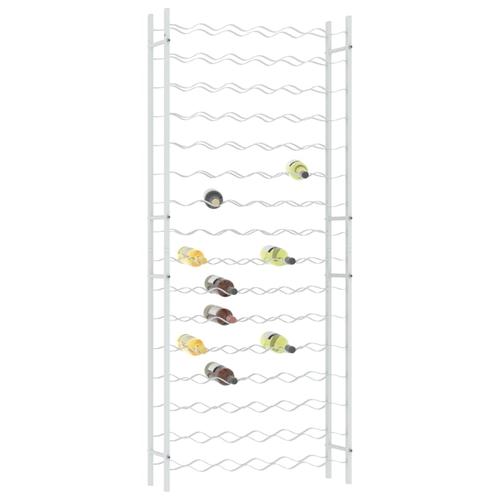 Wine Rack for 96 Bottles - White Metal, Modern Design, High Quality