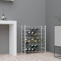 Wine Rack for 48 Bottles - White Metal, Modern Design, High Quality