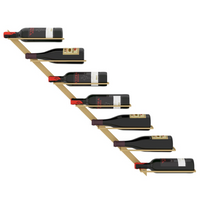 Wall-mounted Wine Rack - Gold Metal | Organize & Display Your Wine Collection