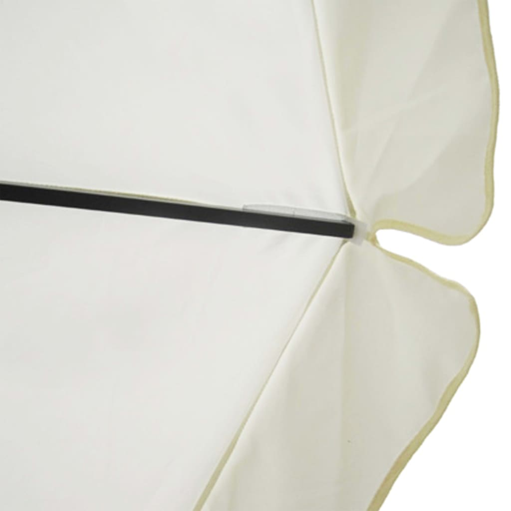 Parasol White Aluminium 500 cm - UV-Resistant, Easy Assembly