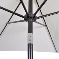 Parasol Sand White 3m Steel Pole - UV Protective, Tilt Function, Durable Construction