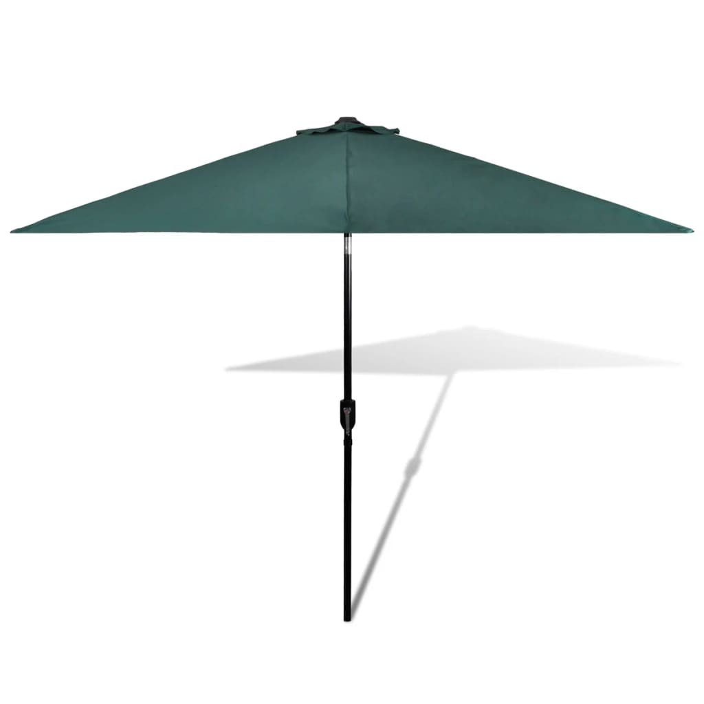 Parasol Green 3m Steel Pole - High-Quality UV Protective and Anti-Fade Polyester