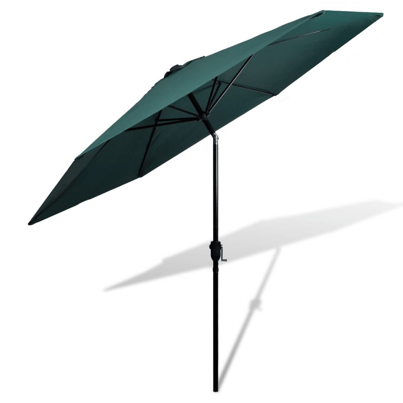 Parasol Green 3m Steel Pole - High-Quality UV Protective and Anti-Fade Polyester