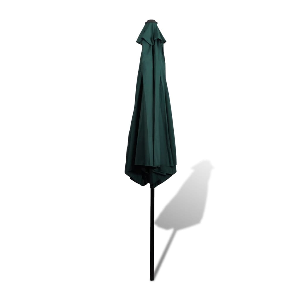 Parasol Green 3m Steel Pole - High-Quality UV Protective and Anti-Fade Polyester