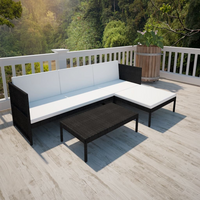 3 Piece Garden Lounge Set with Cushions - Durable and Stylish Outdoor Furniture