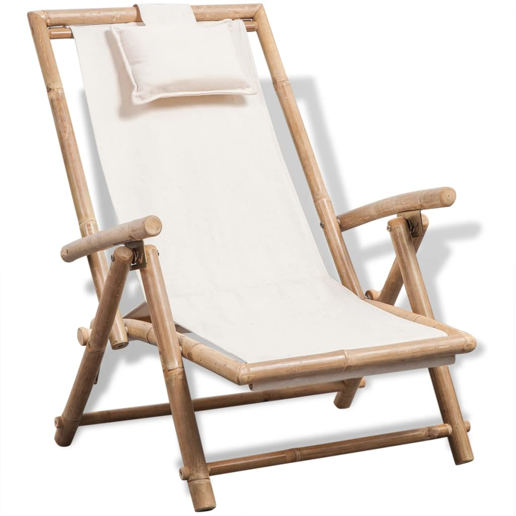 Outdoor Deck Chair Bamboo - Weather-Resistant and Durable