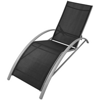 Sun Lounger Aluminium Black - Modern and Sturdy Design