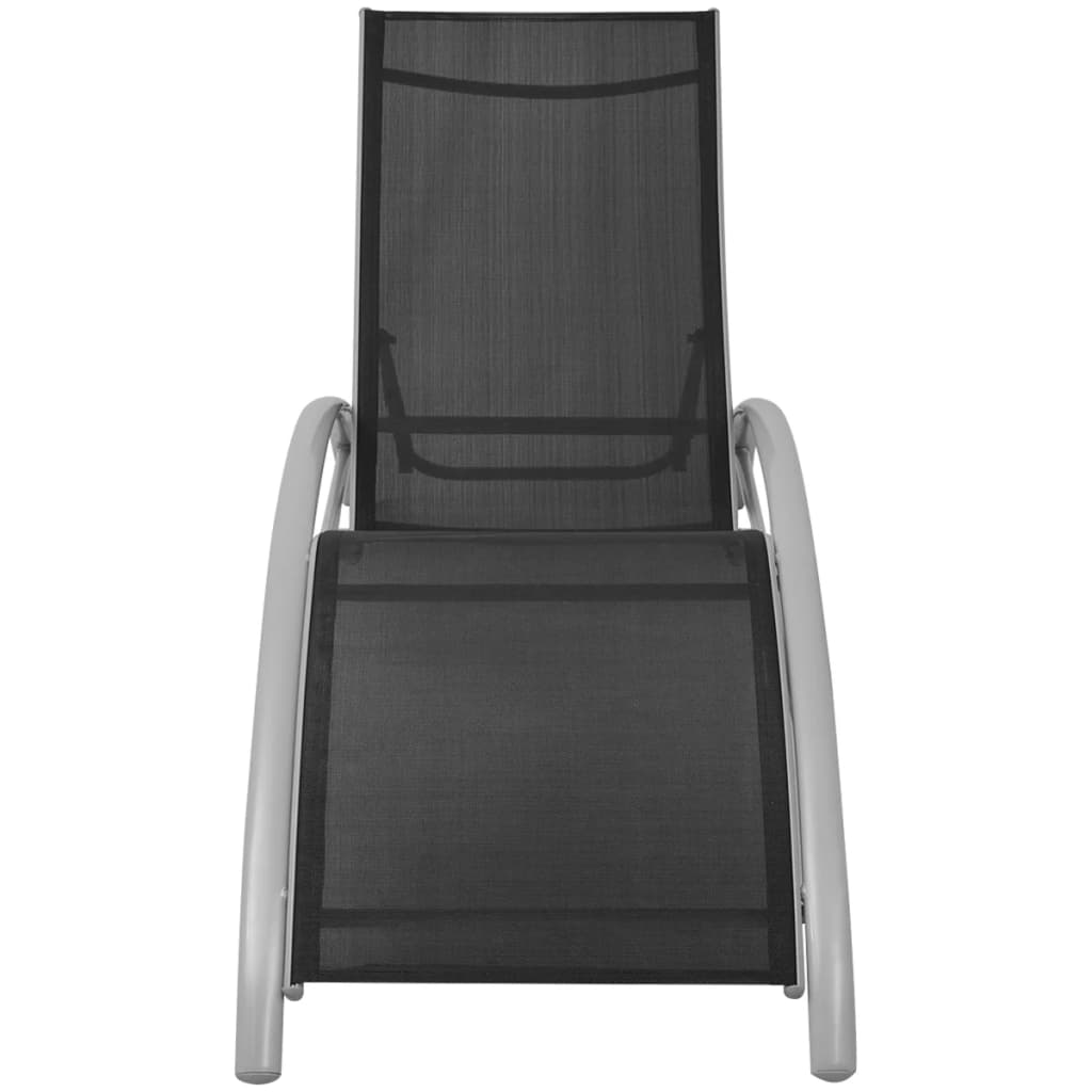 Sun Lounger Aluminium Black - Modern and Sturdy Design