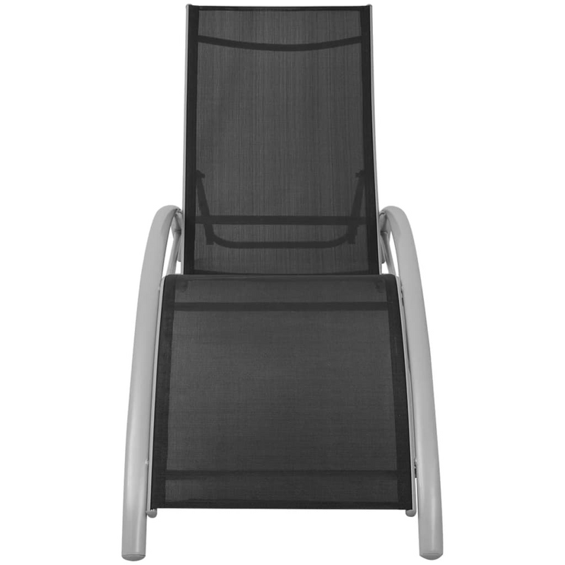 Sun Lounger Aluminium Black - Modern and Sturdy Design