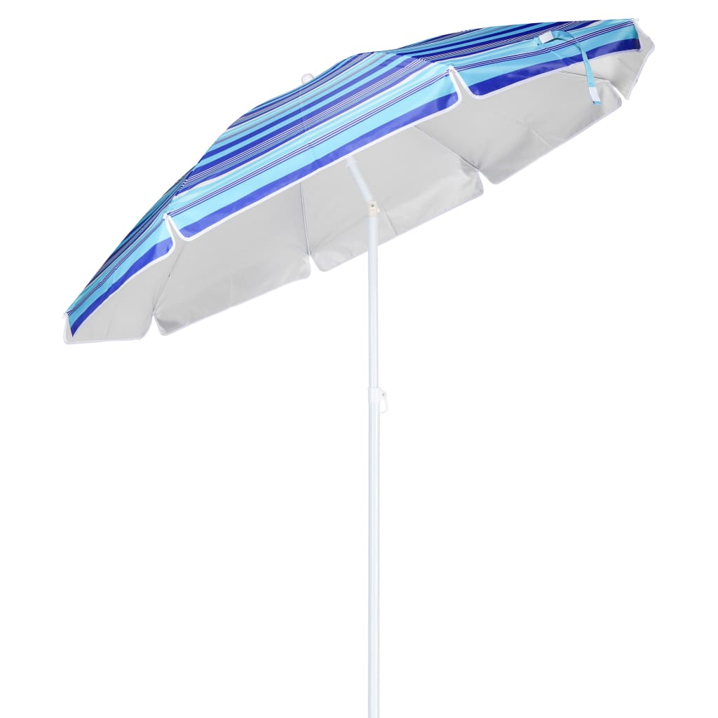 HI Beach Parasol 200 cm Blue Striped - Stay Cool in Style!