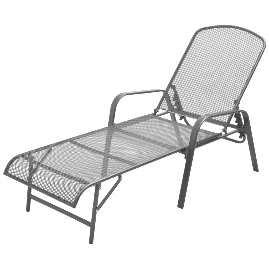 Sun Lounger Steel Anthracite - Stylish and Durable Outdoor Furniture