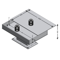 FMD Coffee Table Concrete Grey and White - Stylish and Functional Living Room Furniture