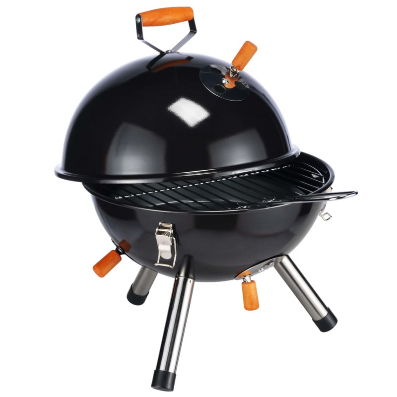 HI Mini Charcoal Kettle Grill BBQ Black - Versatile Outdoor Cooking for Unforgettable BBQs