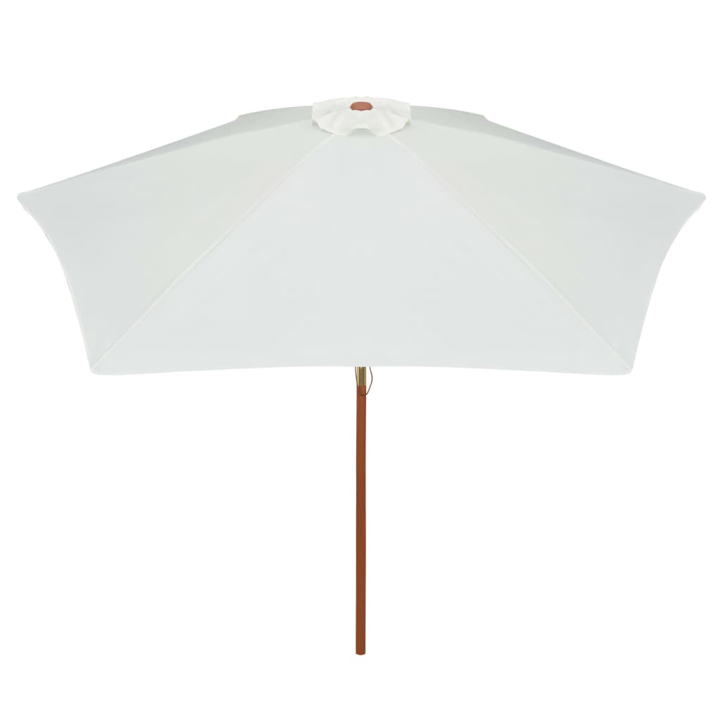 Parasol 270x270 cm Wooden Pole Cream White - Create Shade and Relax in Style