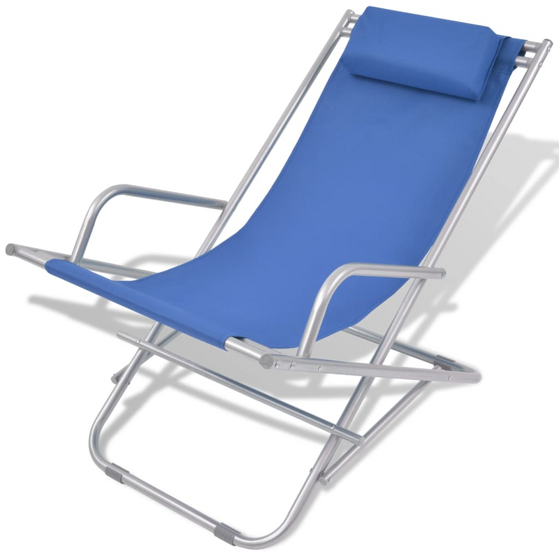 Reclining Deck Chairs 2 pcs Steel Blue - Comfort and Style for Your Outdoor Space