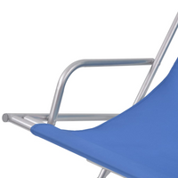 Reclining Deck Chairs 2 pcs Steel Blue - Comfort and Style for Your Outdoor Space