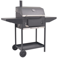 BBQ Charcoal Smoker with Bottom Shelf Black - High-Quality BBQ Grill and Smoker