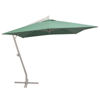 Hanging Parasol 300x300 cm Green Aluminium Pole - Create Shade and Style