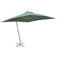 Hanging Parasol 300x300 cm Green Aluminium Pole - Create Shade and Style