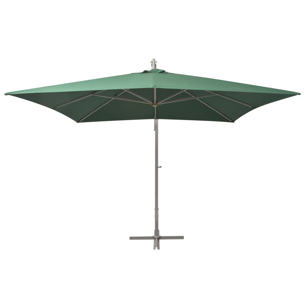 Hanging Parasol 300x300 cm Green Aluminium Pole - Create Shade and Style