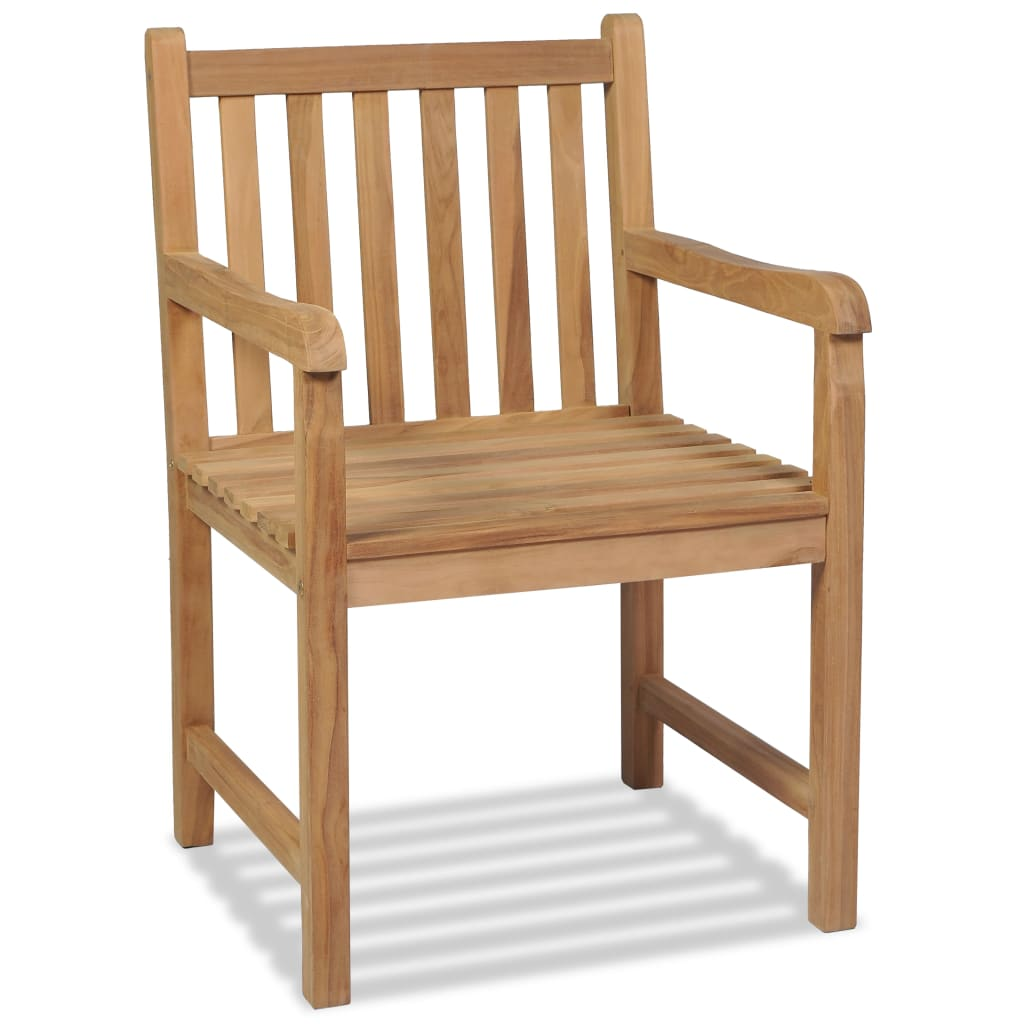 Outdoor Chairs 2 pcs Solid Teak Wood - Rustic and Durable