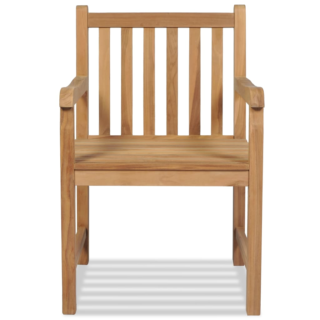 Outdoor Chairs 2 pcs Solid Teak Wood - Rustic and Durable