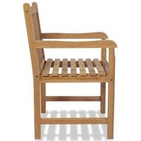 Outdoor Chairs 2 pcs Solid Teak Wood - Rustic and Durable