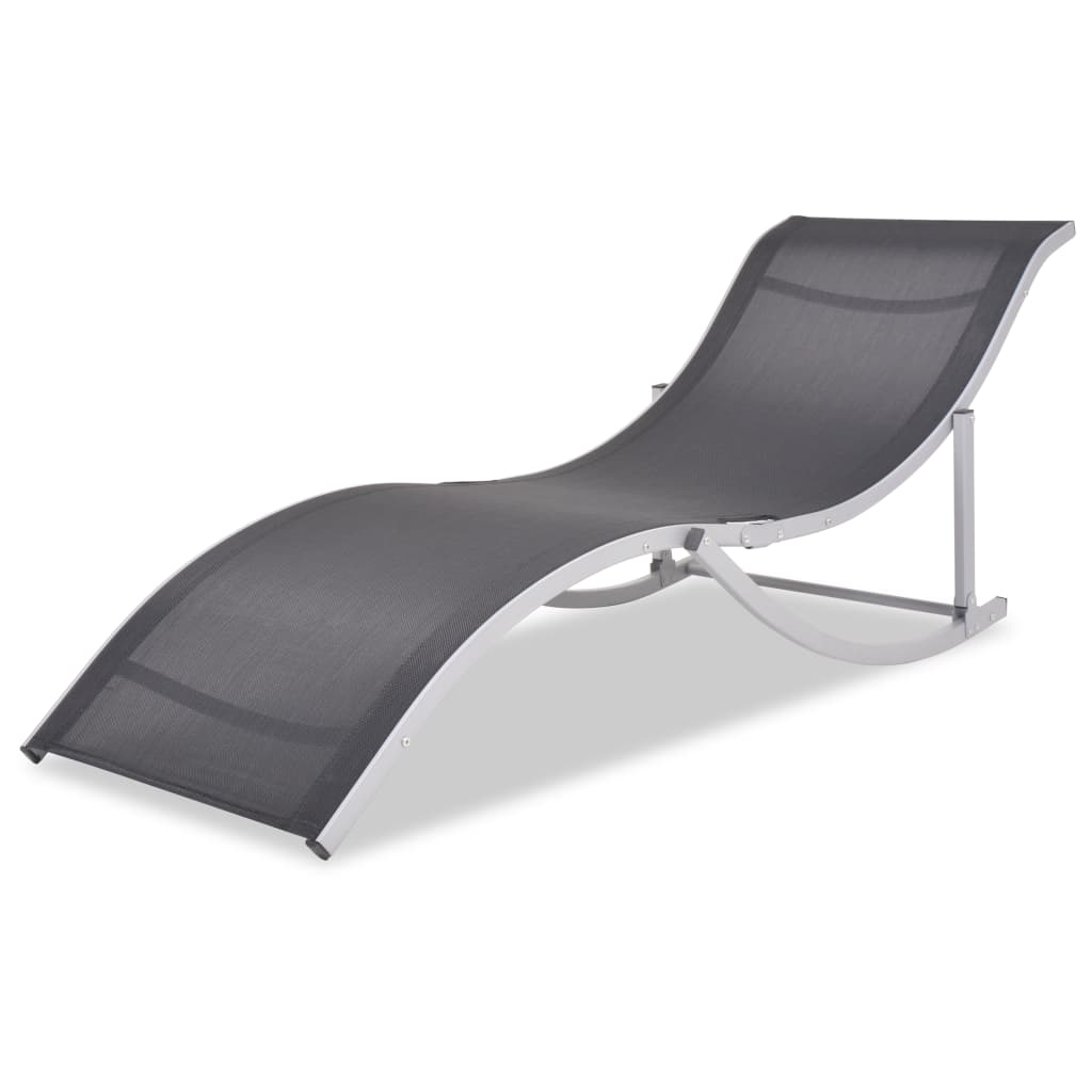 Folding Sun Loungers 2 pcs Aluminium and Textilene - Comfortable and Stylish Outdoor Furniture