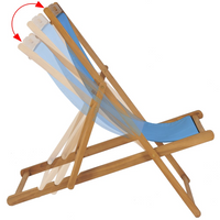 Deck Chair Teak 56x105x96 cm Blue - Durable and Comfortable