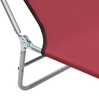 Folding Sun Loungers 2 pcs Steel and Fabric Red - Relax in Style