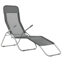 Folding Sun Loungers 2 pcs Textilene Anthracite - Comfortable and Weather Resistant