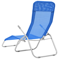 Folding Sun Loungers 2 pcs Textilene Blue - Relax in Style