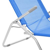 Folding Sun Loungers 2 pcs Textilene Blue - Relax in Style