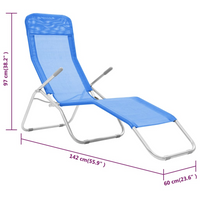 Folding Sun Loungers 2 pcs Textilene Blue - Relax in Style