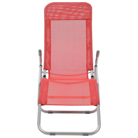 Folding Sun Loungers 2 pcs Textilene Red - Relax in Style