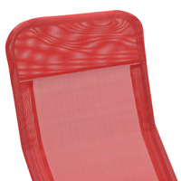 Folding Sun Loungers 2 pcs Textilene Red - Relax in Style