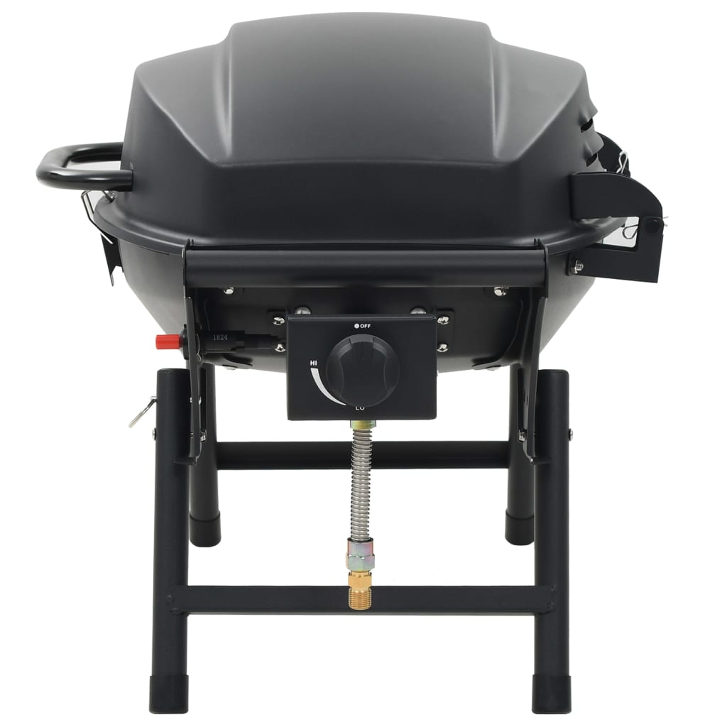 Portable Gas BBQ Grill with Cooking Zone - Black | Outdoor Cooking Made Easy