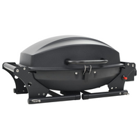 Portable Gas BBQ Grill with Cooking Zone - Black | Outdoor Cooking Made Easy