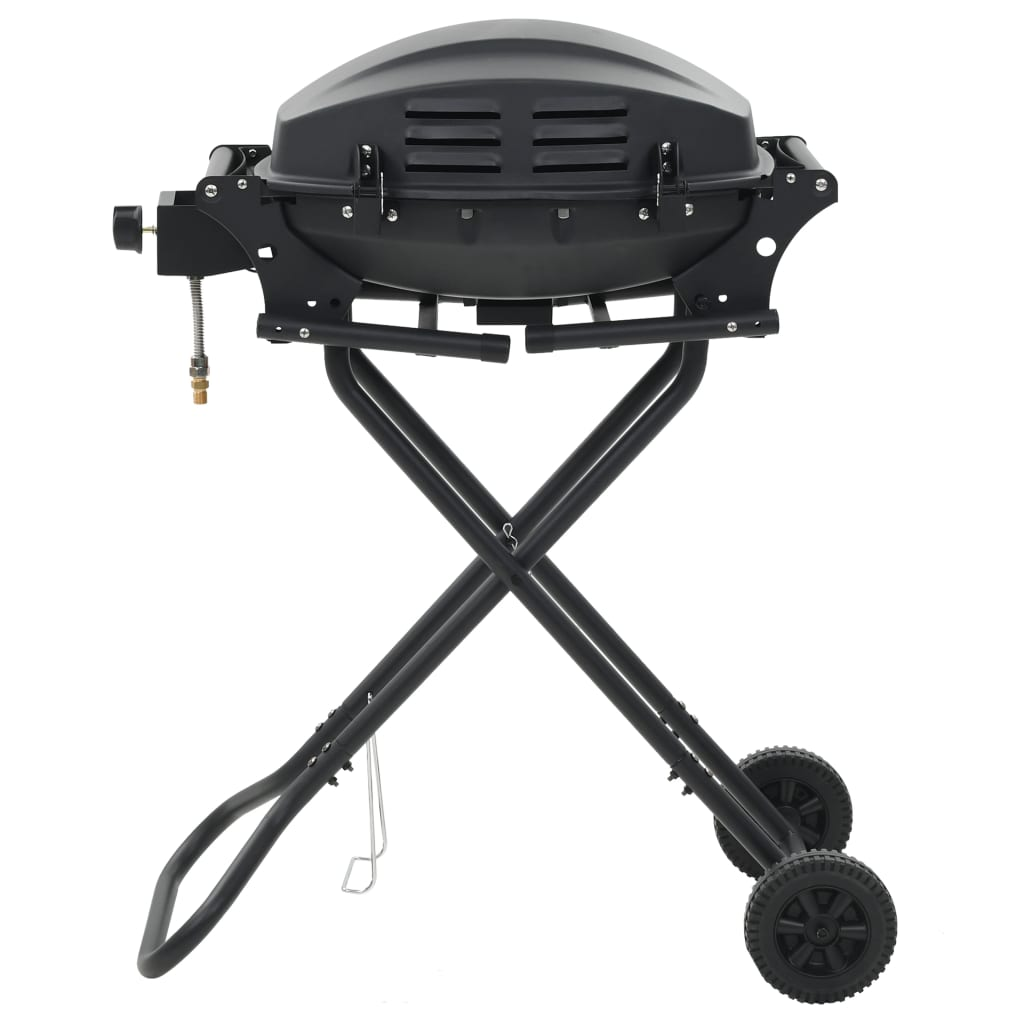 Portable Gas BBQ Grill with Cooking Zone Black - Outdoor Cooking Made Easy!