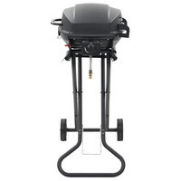 Portable Gas BBQ Grill with Cooking Zone Black - Outdoor Cooking Made Easy!