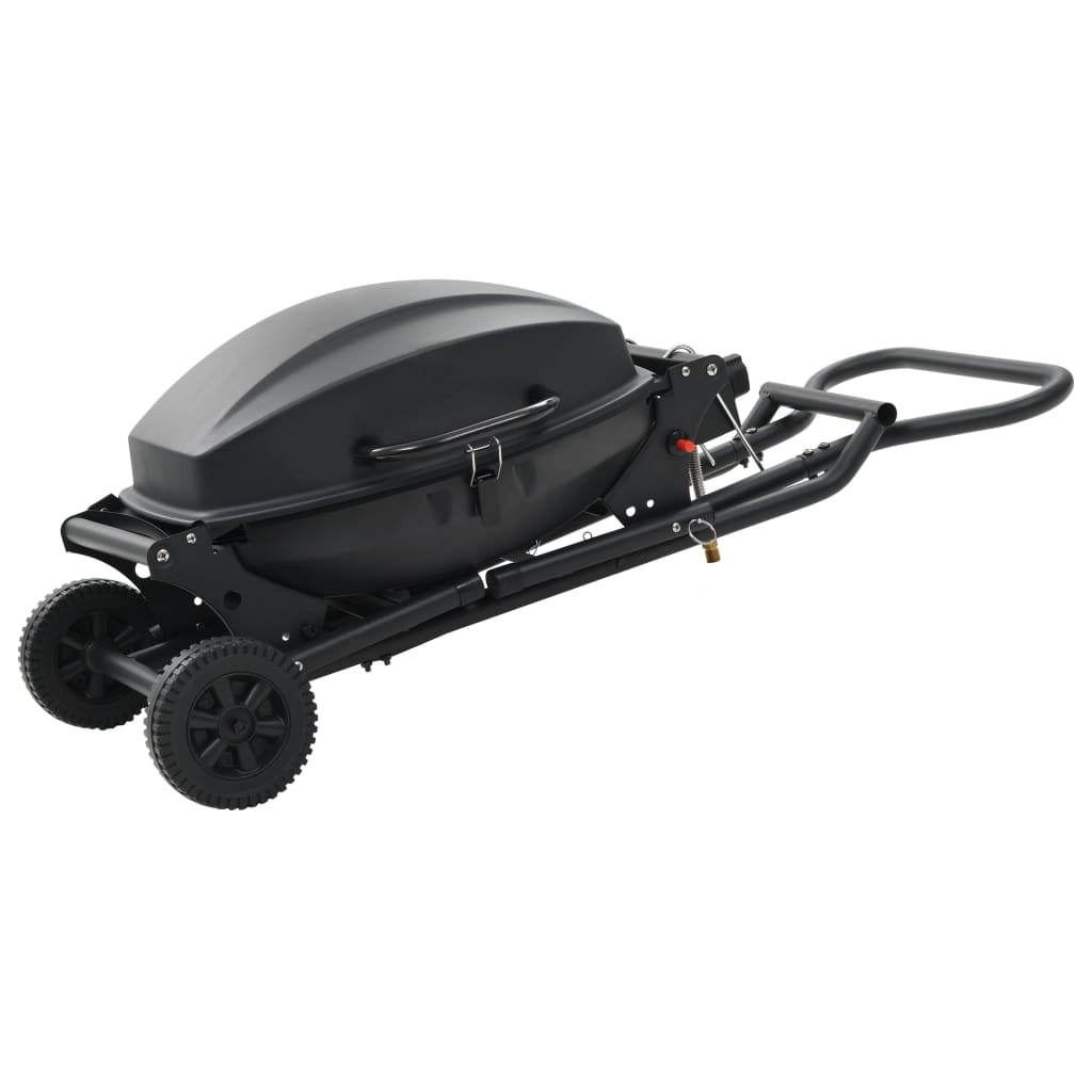 Portable Gas BBQ Grill with Cooking Zone Black - Outdoor Cooking Made Easy!